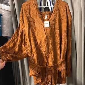 Free people oversized boho romper size S